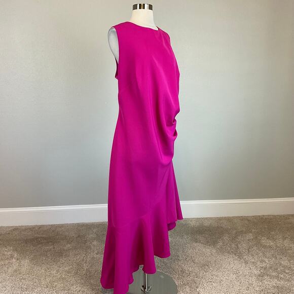 Eliza J Women's High Low A-Line Sleeveless Cocktail Dress Colorful Pink Size 20W - Picture 5 of 13